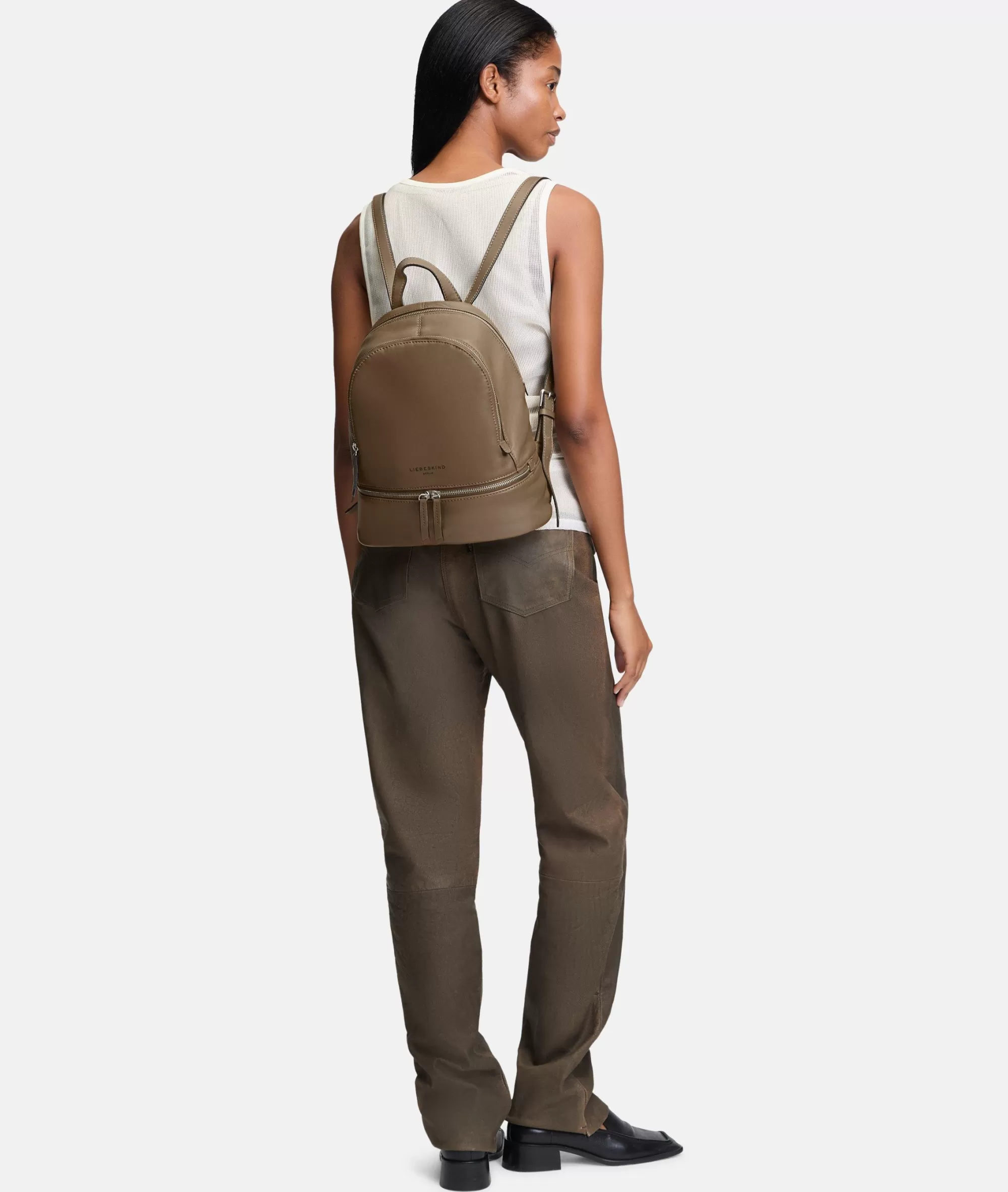 LIEBESKIND BERLIN  Ledertaschen | Rucksäcke<Alita Backpack M sandstein