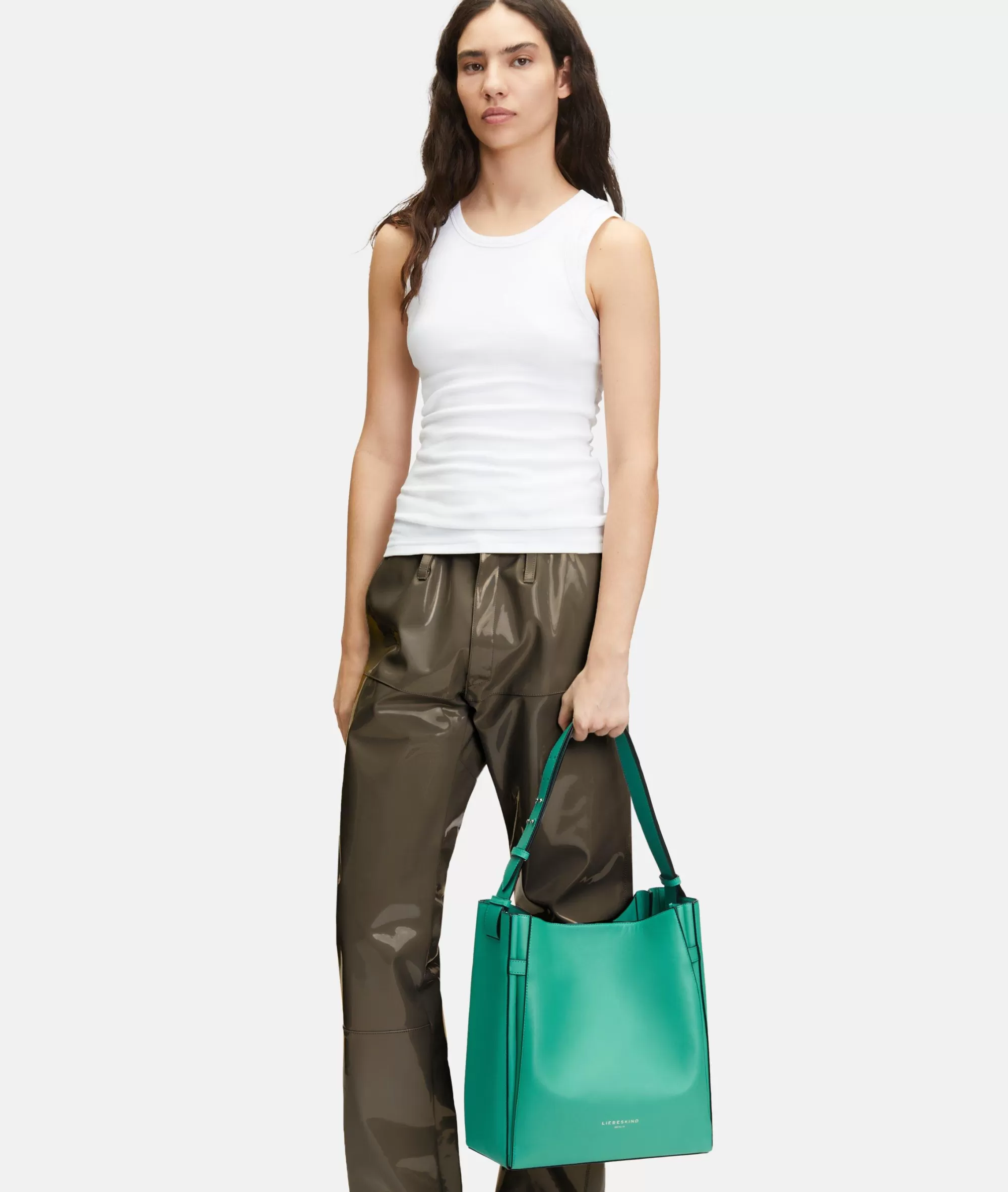 LIEBESKIND BERLIN  Business Bags | Ledertaschen<Hilla Hobo L türkis