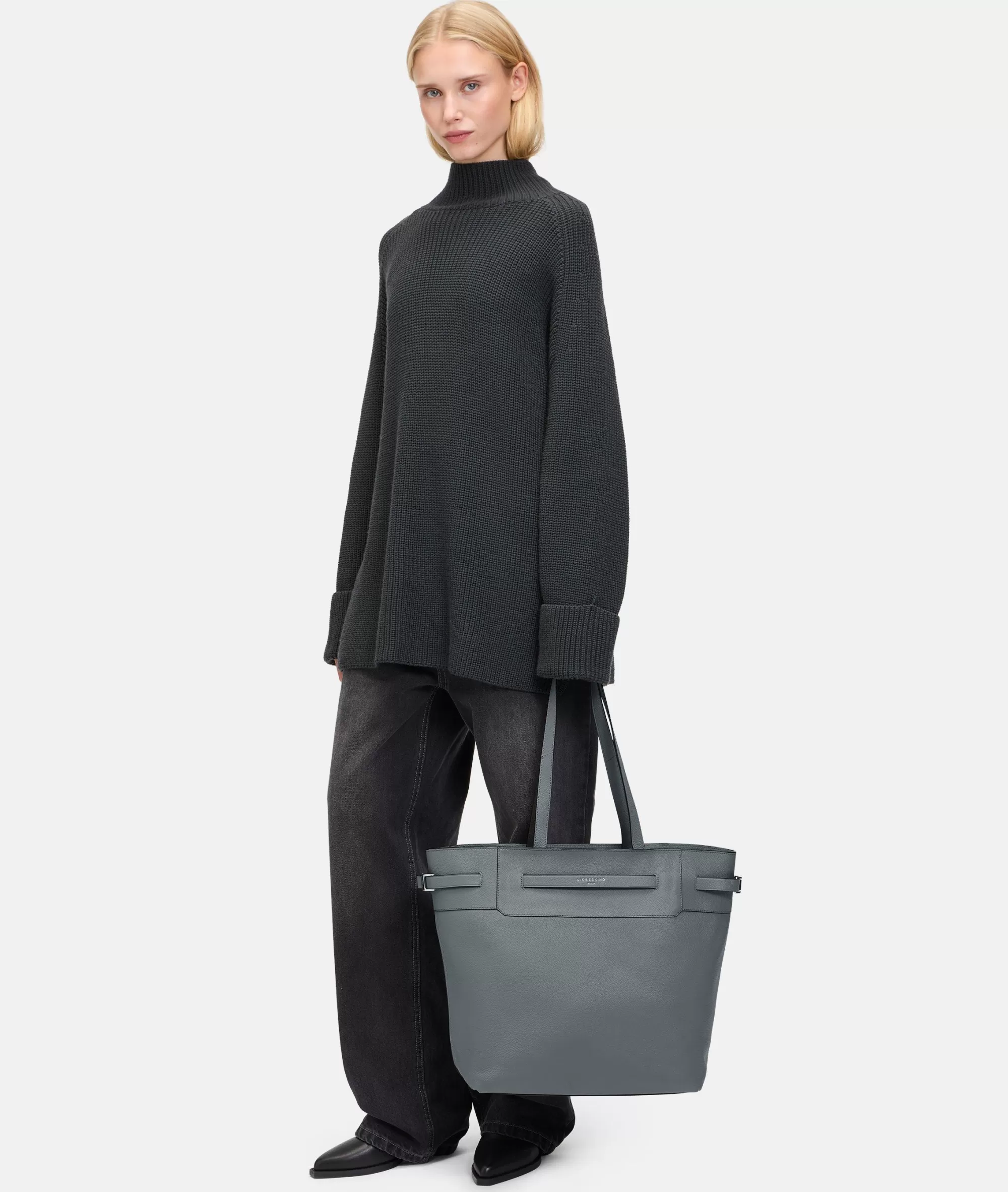 LIEBESKIND BERLIN  Ledertaschen | Handtaschen<Lora Tote L grau