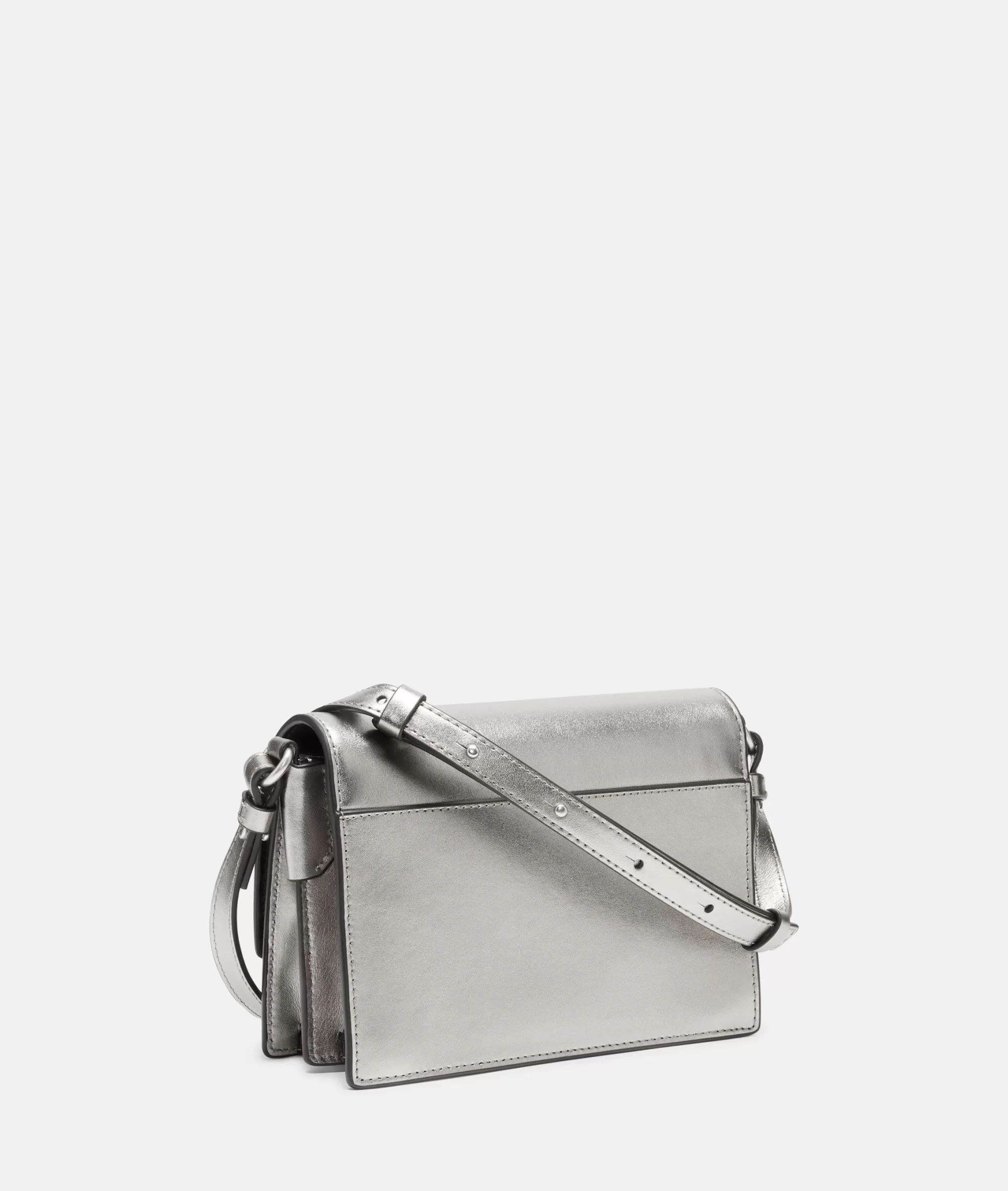 LIEBESKIND BERLIN  Ledertaschen | Umhängetaschen<Metallic Crossbody S silber