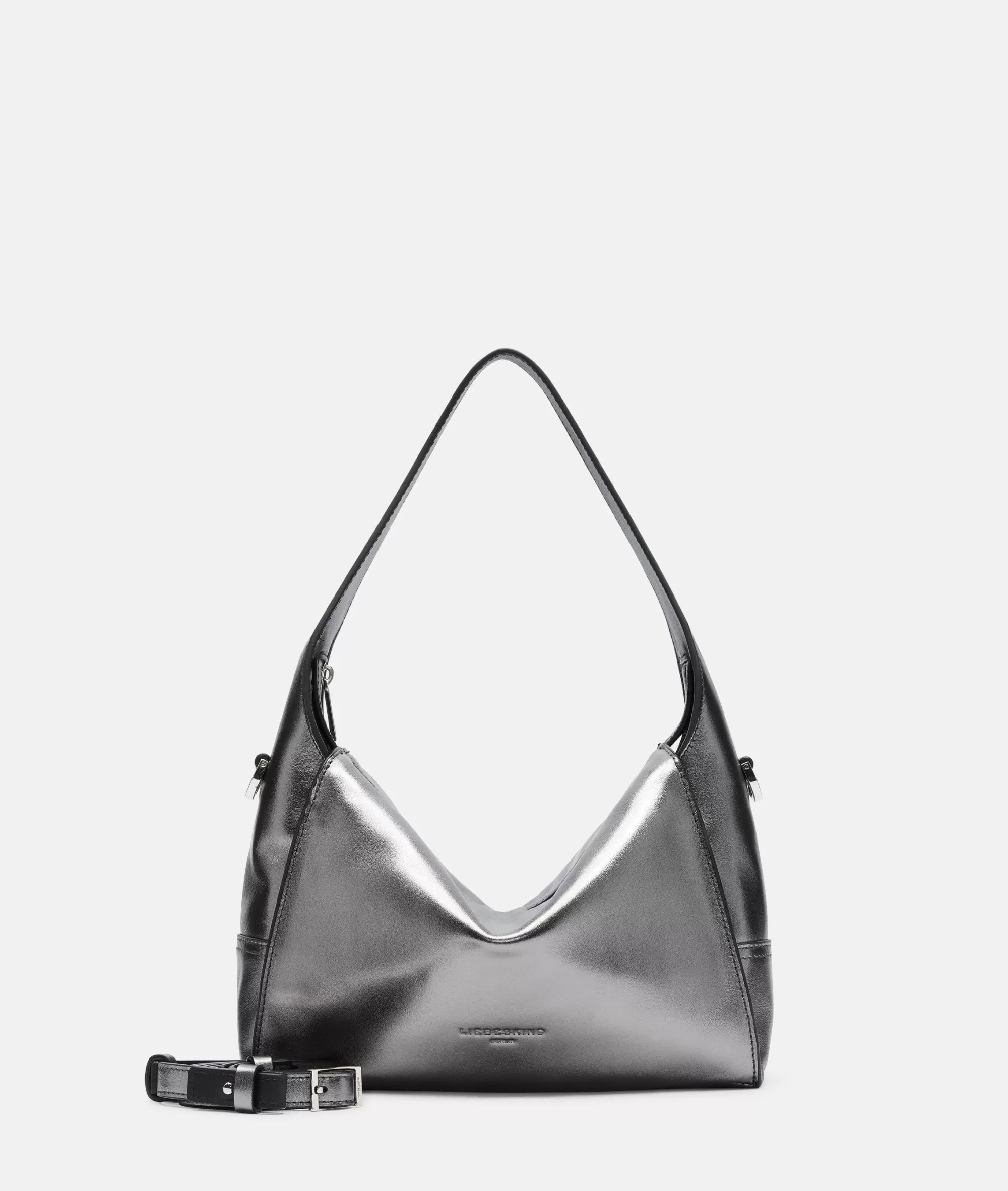 LIEBESKIND BERLIN  Schultertaschen<Metallic Lou Hobo S silber